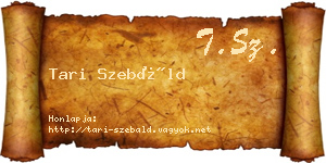 Tari Szebáld névjegykártya